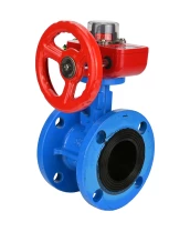 Затвор дисковый поворотный DN.ru WBV1313E-2W-F-H Ду100 Ру16 фланцевый, корпус - чугун GGG40, диск - чугун GGG40, уплотнение - EPDM, с редуктором DN.ru HGBF RQN1-180Z