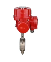 Затвор дисковый поворотный DN.ru WBV3232P-2W-Fb-H Ду65 Ру16, корпус - нержавеющая сталь 316L, диск - нержавеющая сталь 316L, уплотнение - PTFE, с электроприводом DN.ru QT-EX-010EM-O2-220VAC-У1 220В