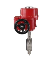 Затвор дисковый поворотный DN.ru WBV3232E-2W-Fb-H Ду250 Ру16, корпус - нержавеющая сталь 316L, диск - нержавеющая сталь 316L, уплотнение - EPDM, с электроприводом DN.ru QT-EX-060M-O2-380VAC-У1 380В