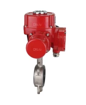 Затвор дисковый поворотный DN.ru WBV3232E-2W-Fb-H Ду250 Ру16, корпус - нержавеющая сталь 316L, диск - нержавеющая сталь 316L, уплотнение - EPDM, с электроприводом DN.ru QT-EX-060M-O2-380VAC-У1 380В