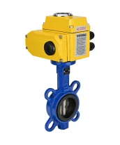 Затвор дисковый поворотный DN.ru WBV1413E-2W-Fb-H Ду50 Ру16, корпус - чугун GGG50, диск - чугун GGG40, уплотнение - EPDM, с электроприводом DN.ru-005 220В