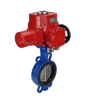 Затвор дисковый поворотный DN.ru WBV1432N-2W-Fb-H Ду65 Ру16, корпус - чугун GGG50, диск - нержавеющая сталь 316L, уплотнение - NBR, с электроприводом DN.RU QT-EX-005M-O2-220VAC-У1