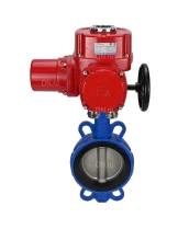 Затвор дисковый поворотный DN.ru WBV1432N-2W-Fb-H Ду250 Ру16, корпус - чугун GGG50, диск - нержавеющая сталь 316L, уплотнение - NBR, с электроприводом DN.RU QT-EX-040M-O2-380VAC-У1