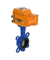 Затвор дисковый поворотный DN.ru WBV1432N-2W-Fb-H Ду65 Ру16, корпус - чугун GGG50, диск - нержавеющая сталь 316L, уплотнение - NBR, с электроприводом DN.ru QT-N-005EM-1-220VAC-У1