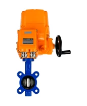 Затвор дисковый поворотный DN.ru WBV1616N-2W-Fb-H Ду100 Ру16 LUG межфланцевый, корпус - чугун QT450, диск - чугун QT450, уплотнение - NBR, с электроприводом DN.ru QT-EX-010EM-O2-24VDC-У1 24В