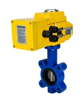 Затвор дисковый поворотный DN.ru WBV1631N-2W-Fb-H Ду100 Ру16 LUG корпус - чугун QT450, диск - нерж.сталь 304, уплотнение - NBR, с электроприводом 1/4-оборотным QT-N-010EM-A1-220VAC-У1 c датчиком обрат.связи и входным управл. сигналом 4-20мА HARK