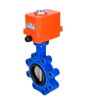 Затвор дисковый поворотный DN.ru WBV1631N-2W-Fb-H Ду50 Ру16 LUG корпус - чугун QT450, диск - нержавеющая сталь 304, уплотнение - NBR, межфланцевый, с электроприводом DN.ru QT-N-003EM-O1-220VAC-У1 MINI 220В