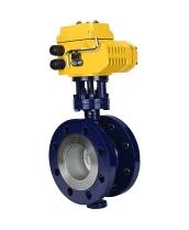 Затвор дисковый поворотный с тройным эксцентриситетом DN.ru WBV3EX-3431M-1W-F-ISO Ду50 Ру25 фланцевый, корпус - углеродистая сталь WCB, диск - нержавеющая сталь 304, METAL, с четвертьоборотным электроприводом DN.ru QT-N-008EM-O1-380VAC-У1 380В