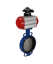 Затвор дисковый поворотный DN.ru WBV1413E-2W-Fb-H Ду200 Ру16, корпус - чугун GGG50, диск - чугун GGG40, уплотнение - EPDM, с пневмоприводом DN.ru PA-SA-160, пневмораспределителем 4M310-08 220В, с БКВ APL-210N