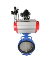 Затвор дисковый поворотный DN.ru WBV1413E-2W-Fb-H Ду250 Ру16, корпус - чугун GGG50, диск - чугун GGG40, уплотнение - EPDM, с пневмоприводом PA-SA-210 с возвратными пружинами, с пневмораспределителем 4M310-08 220В, с БКВ APL-210N, с БПВ AFC2000