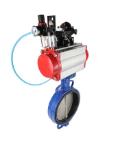 Затвор дисковый поворотный DN.ru WBV1413E-2W-Fb-H Ду250 Ру16, корпус - чугун GGG50, диск - чугун GGG40, уплотнение - EPDM, с пневмоприводом PA-SA-210 с возвратными пружинами, с пневмораспределителем 4M310-08 220В, с БКВ APL-210N, с БПВ AFC2000