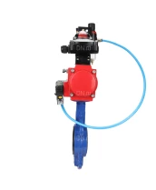 Затвор дисковый поворотный DN.ru WBV1413E-2W-Fb-H Ду150 Ру16, корпус - чугун GGG50, диск - чугун GGG40, уплотнение - EPDM, с пневмоприводом DN.ru PA-DA-105 двойного действия, с пневмораспределителем 4M310-08 24В, с БКВ APL-210N, с БПВ AFC2000