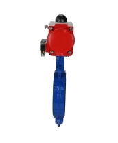 Затвор дисковый поворотный DN.ru WBV1413E-2W-Fb-H Ду300 Ру16, корпус - чугун GGG50, диск - чугун GGG40, уплотнение - EPDM, с пневмоприводом DN.ru PA-DA-140 и пневмораспределителем 4M310-08 220В