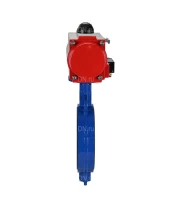 Затвор дисковый поворотный DN.ru WBV1413E-2W-Fb-H Ду300 Ру16, корпус - чугун GGG50, диск - чугун GGG40, уплотнение - EPDM, с пневмоприводом DN.ru PA-DA-140 и пневмораспределителем 4M310-08 220В