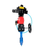 Затвор дисковый поворотный DN.ru WBV1413E-2W-Fb-H Ду50 Ру16, корпус - чугун GGG50, диск - чугун GGG40,  EPDM, с пневмоприводом PA-DA-065, с пневмораспределителем 4M310-08 24В, с БКВ APL-410N EX, с ручным дублером MON1-250-T26-ISO, с БПВ AFC2000