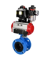 Затвор дисковый поворотный DN.ru WBV1313E-2W-F-H Ду100 Ру16 фланцевый, корпус - чугун GGG40, диск - чугун GGG40, EPDM, с пневмоприводом DN.ru PA-DA-105, пневмораспределителем DN.ru 4М310-08 24В NAMUR, БКВ DN.ru APL-510N EX и БПВ DN.ru AFC2000