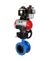 Затвор дисковый поворотный DN.ru WBV1313E-2W-F-H Ду100 Ру16 фланцевый, корпус - чугун GGG40, диск - чугун GGG40, EPDM, с пневмоприводом PA-DA-105, пневмораспределителем 4М310-08 24В NAMUR, БКВ APL-510N EX, ручным дублером MON1-250-T26-ISO и БПВ AFC2000