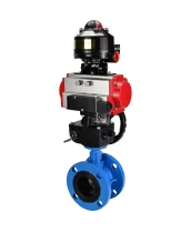 Затвор дисковый поворотный DN.ru WBV1313E-2W-F-H Ду100 Ру16 фланцевый, корпус - чугун GGG40, диск - чугун GGG40, EPDM, с пневмоприводом DN.ru PA-DA-105, пневмораспределителем 4М310-08 220В NAMUR, БКВ APL-510N EX и ручным дублером MON1-250-T26-ISO