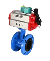 Затвор дисковый поворотный DN.ru WBV1331E-2W-F-H Ду65 Ру16 корпус - чугун GGG40, диск - нержавеющая сталь 304, уплотнение - EPDM, с пневмоприводом PA-DA-105 и магнитным переключателем ALS200D