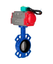Затвор дисковый поворотный DN.ru WBV1432N-2W-Fb-H Ду65 Ру16 корпус - чугун GGG50, диск - нержавеющая сталь 316L, уплотнение - NBR, с пневмоприводом PA-DA-065 и магнитным переключателем ALS200D