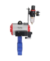 Затвор дисковый поворотный DN.ru WBV1616E-2W-Fb-H Ду50 Ру16 LUG корпус - чугун QT450, диск - чугун QT450, уплотнение - EPDM, с пневмоприводом DN.ru PA-DA-065, пневмораспределителем 4M310-08 220В и БПВ AFC2000