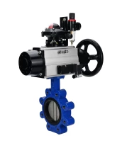 Затвор дисковый поворотный DN.ru WBV1631N-2W-Fb-H Ду125 Ру16 LUG корпус - чугун QT450, диск - нержавеющая сталь 304, уплотнение - NBR, с пневмоприводом PA-DA-105-1, пневмораспределителем 4М310-08 220В NAMUR, БКВ APL-210N и БПВ AFC2000