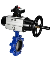 Затвор дисковый поворотный DN.ru WBV1631E-2W-Fb-H Ду125 Ру16 LUG корпус - чугун QT450, диск - нержавеющая сталь 304, уплотнение - EPDM, с пневмоприводом PA-DA-105-1 и БКВ APL-210N