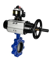 Затвор дисковый поворотный DN.ru WBV1631E-2W-Fb-H Ду125 Ру16 LUG корпус - чугун QT450, диск - нержавеющая сталь 304, уплотнение - EPDM, с пневмоприводом PA-DA-105-1 и БКВ APL-510N EX