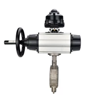 Затвор дисковый поворотный DN.ru WBV3232E-2W-Fb-H Ду150 Ру16, корпус - нержавеющая сталь 316L, диск - нержавеющая сталь 316L, уплотнение - EPDM, с пневмоприводом PA-DA-105-1 двойного действия, пневмораспределителем 4М310-08 220В NAMUR, БКВ APL-510N EX
