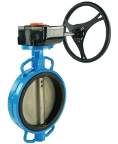 Затвор дисковый поворотный DN.ru WCB-316L-EPDM Ду250 Ру16 межфланцевый, корпус - углеродистая сталь WCB, диск - нержавеющая сталь 316L, уплотнение - EPDM, с редуктором Pro-Gear X-41-W-200