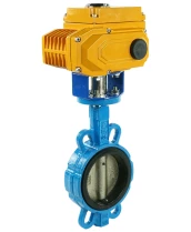 Затвор дисковый поворотный DN.ru WBV1413E-2W-Fb-H Ду150 Ру16, корпус - чугун GGG50, диск - чугун GGG40, уплотнение - EPDM, с электроприводом DN.ru-020 220В