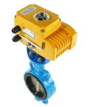 Затвор дисковый поворотный DN.ru WBV1413E-2W-Fb-H Ду200 Ру16, корпус - чугун GGG50, диск - чугун GGG40, уплотнение - EPDM, с электроприводом DN.ru-060 24В