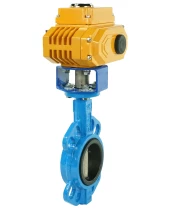 Затвор дисковый поворотный DN.ru WBV1413E-2W-Fb-H Ду80 Ру16, корпус - чугун GGG50, диск - чугун GGG40, уплотнение - EPDM, с электроприводом DN.ru-005 220В