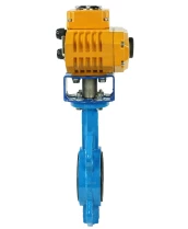 Затвор дисковый поворотный DN.ru WBV1413E-2W-Fb-H Ду80 Ру16, корпус - чугун GGG50, диск - чугун GGG40, уплотнение - EPDM, с электроприводом DN.ru-005 220В
