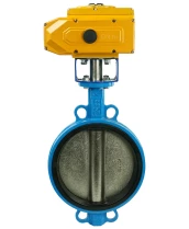 Затвор дисковый поворотный DN.ru WBV1413E-2W-Fb-H Ду200 Ру16, корпус - чугун GGG50, диск - чугун GGG40, уплотнение - EPDM, с электроприводом DN.ru QT-N-030EM-O1-220VAC-У1 220В