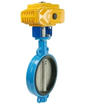 Затвор дисковый поворотный DN.ru WBV1413E-2W-Fb-H Ду200 Ру16, корпус - чугун GGG50, диск - чугун GGG40, уплотнение - EPDM, с электроприводом DN.ru QT-N-030EM-O1-220VAC-У1 220В