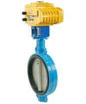 Затвор дисковый поворотный DN.ru WBV1413E-2W-Fb-H Ду200 Ру16, корпус - чугун GGG50, диск - чугун GGG40, уплотнение - EPDM, с электроприводом DN.ru QT-N-030EM-O1-220VAC-У1 220В