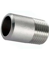 Ниппель DN.ru Н-304-W-НР 1/4″ Ду8 Ру20, корпус - нержавеющая сталь AISI 304, присоединение - под приварку/наружная резьба, тип резьбы - BSPT