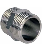 Ниппель DN.ru Н-304-НР-НР 1/8″ Ду6 Ру20, корпус - нержавеющая сталь AISI 304, присоединение - наружная/наружная резьба, тип резьбы - BSPT