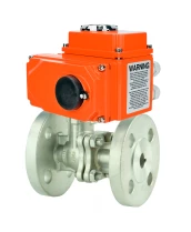 Кран шаровой DN.ru BV3232P(2pc)-FP-F-ISO-H Ду15 Ру40 полнопроходной, фланцевый, корпус - нержавеющая сталь SS316, уплотнение - PTFE, с электроприводом DN.ru QT-N-003EM-O1-220VAC-У1 HARK