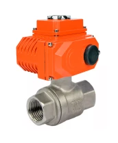 Кран шаровой DN.ru BV3232P(2pc)-FP-T-ISO-H Ду10 Ру63 полнопроходной, внутренняя резьба, корпус - нержавеющая сталь SS316, уплотнение - PTFE, с электроприводом DN.ru QT-N-003EM-O1-220VAC-У1 HARK