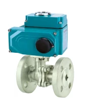 Кран шаровой DN.ru BV3232P(2pc)-FP-F-ISO-H Ду65 Ру16 полнопроходной, фланцевый, корпус - нержавеющая сталь SS316, уплотнение - PTFE, с 1/4-оборотным электроприводом QT-N-020EM-O1-220VAC-У1 220В HARK