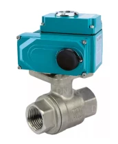 Кран шаровой DN.ru BV3232P(2pc)-FP-T-ISO-H Ду15 Ру63 полнопроходной, внутренняя резьба, корпус - нержавеющая сталь SS316, уплотнение - PTFE, с 1/4-оборотным электроприводом QT-N-020EM-O1-220VAC-У1 220В HARK