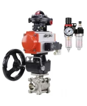 Кран шаровой DN.ru BV3232P(3pc)-FP-W-ISO-H Ду32 Ру63 полнопроходной двухходовой, корпус - нерж.сталь SS316, под приварку, уплотнение - PTFE, с пн/привод PA-DA-65, пн/распределит 4M310-08 220В NAMUR, БКВ APL-210N, ручн.дублер MON1-250-T26-ISO и БПВ AFC2000