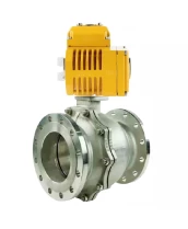 Кран шаровой DN.ru BV3232P(2pc)-FP-F-ISO-R Ду200 Ру16 полнопроходной двухходовой, нержавеющая сталь 316, фланцевый, уплотнение - PTFE, с электроприводом 1/4-оборотным DN.ru QT-N-060EM-O1-220VAC-У1 220В