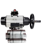 Кран шаровой DN.ru BV3232P(3pc)-FP-SW-ISO-H Ду100 Ру63 полнопроходной, корпус - нержавеющая сталь SS316, под приварку, с пневмоприводом PA-DA-105-1, пневмораспределителем 4М310-08 220В, БКВ APL-410N EX