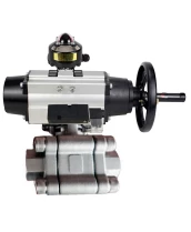 Кран шаровой DN.ru BV3232P(3pc)-FP-SW-ISO-H Ду100 Ру63 полнопроходной, корпус - нержавеющая сталь SS316, под приварку, с пневмоприводом PA-DA-105-1, пневмораспределителем 4М310-08 220В, БКВ APL-510N EX