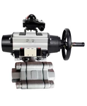 Кран шаровой DN.ru BV3232P(3pc)-FP-SW-ISO-H Ду100 Ру63 полнопроходной, корпус - нержавеющая сталь SS316, под приварку, с пневмоприводом PA-DA-105-1, пневмораспределителем 4V320-08 220В, БКВ APL-210N