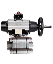 Кран шаровой DN.ru BV3232P(3pc)-FP-SW-ISO-H Ду100 Ру63 полнопроходной, корпус - нержавеющая сталь SS316, под приварку, с пневмоприводом PA-DA-105-1, пневмораспределителем 4V320-08 220В, БКВ APL-410N EX