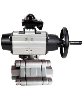 Кран шаровой DN.ru BV3232P(3pc)-FP-SW-ISO-H Ду100 Ру63 полнопроходной, корпус - нержавеющая сталь SS316, под приварку, с пневмоприводом PA-DA-105-1, БКВ APL-210N